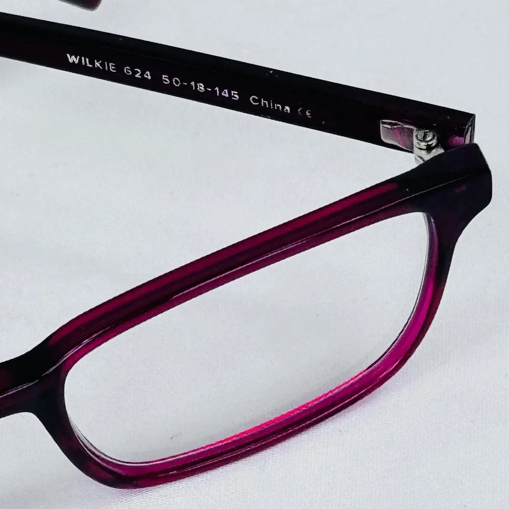 Warby Parker Wilkie Red Berry Eyeglasses Frames 50-18-145 Wine Purple Square
